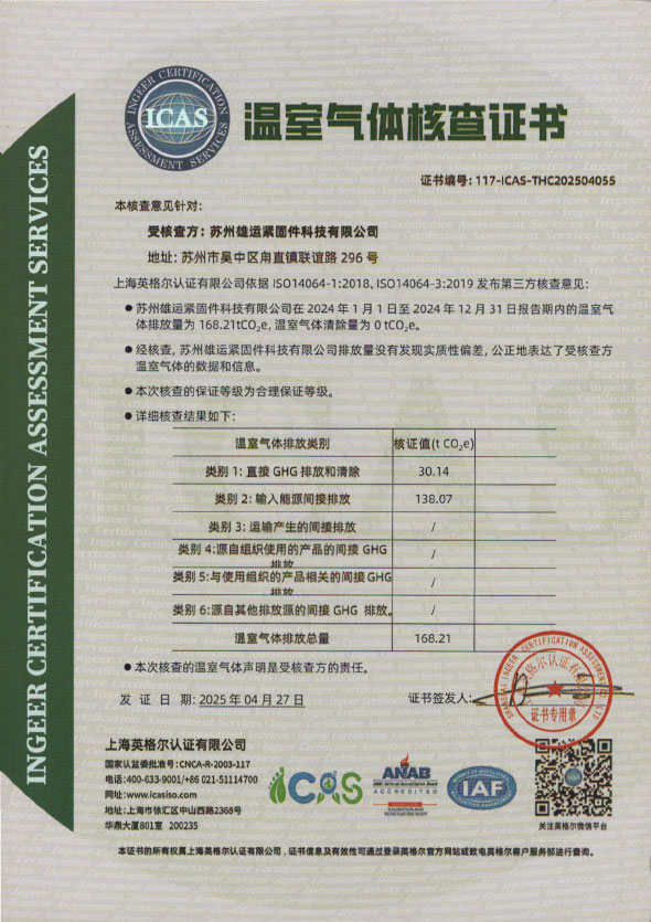 ISO14064-1证书